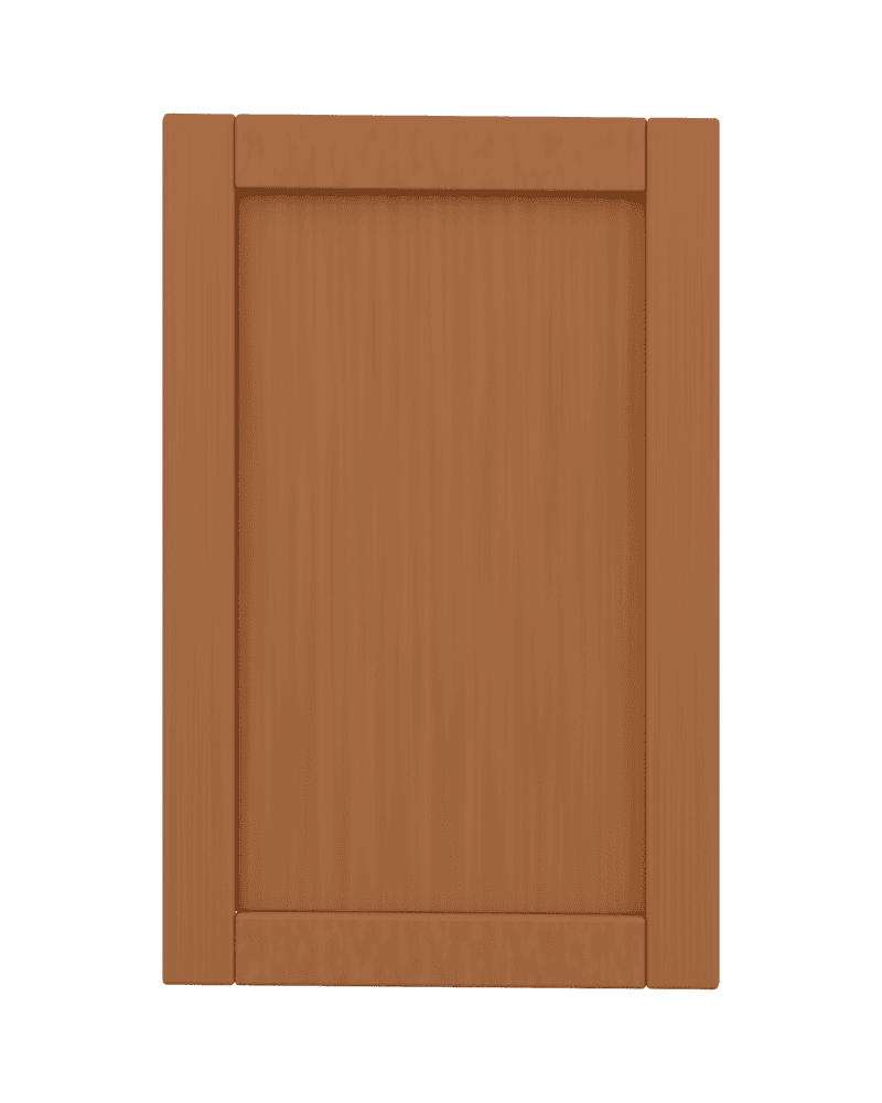 Cherry Shaker cabinet door, finish illustration CS