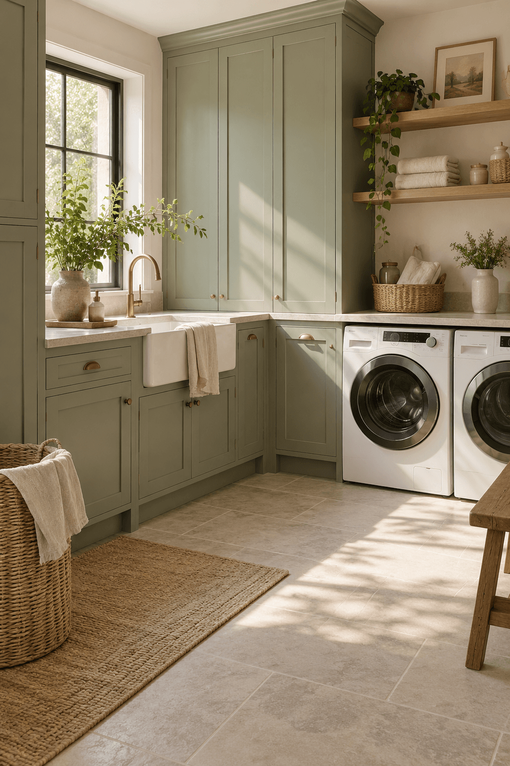Laundry Room cabinetry photographed for Cabinets Guru