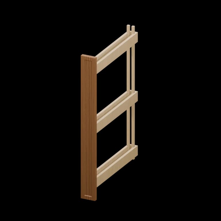 Fairview 3-in Base Cabinet Pullout in Walnut