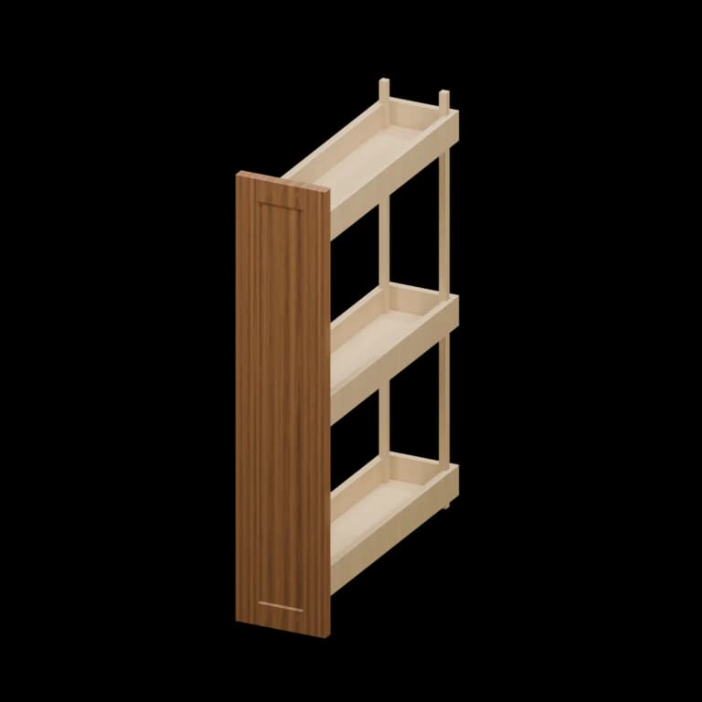 Fairview 6-in Base Cabinet Pullout in Walnut