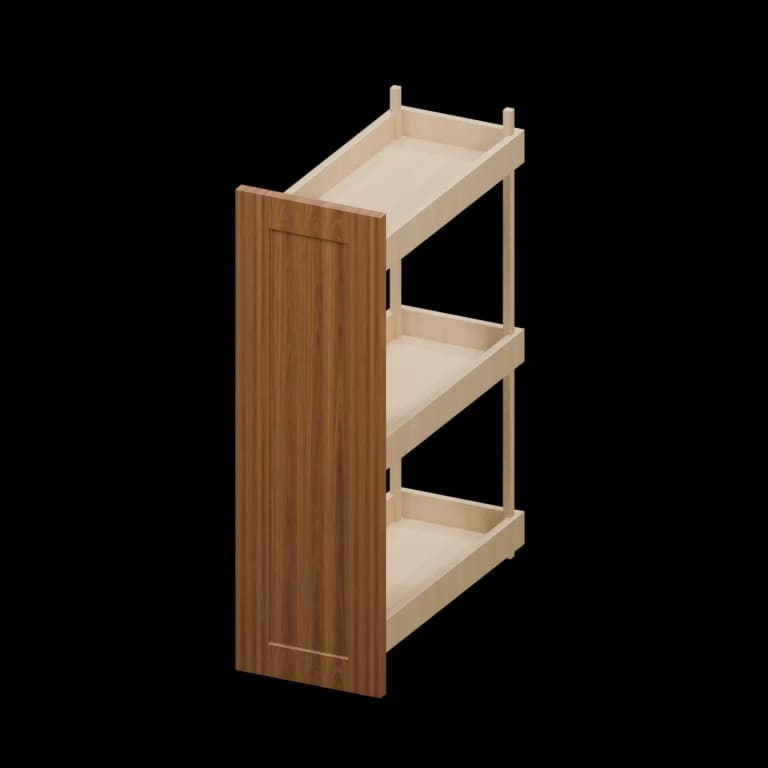 Fairview 9-in Base Cabinet Pullout in Walnut
