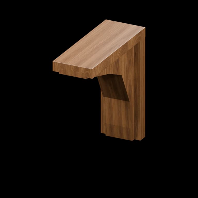 Fairview 8-in Countertop Bracket in Walnut