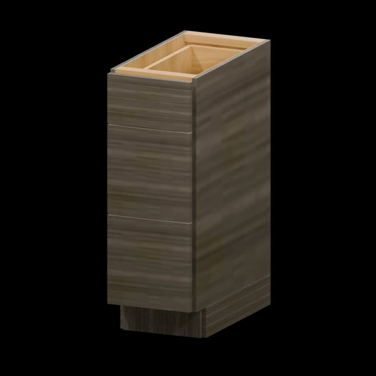Auburn 12-in Three-Drawer Base Cabinet (3DB12) in Legno Queenston