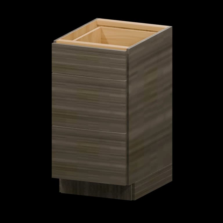 Auburn 18-in Three-Drawer Base Cabinet (3DB18) in Legno Queenston