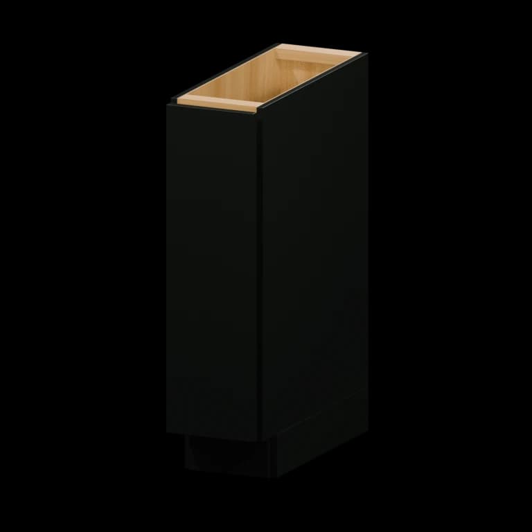 Burlington 9-in Full-Height Door Base Cabinet (B09-FH) in High Gloss Black