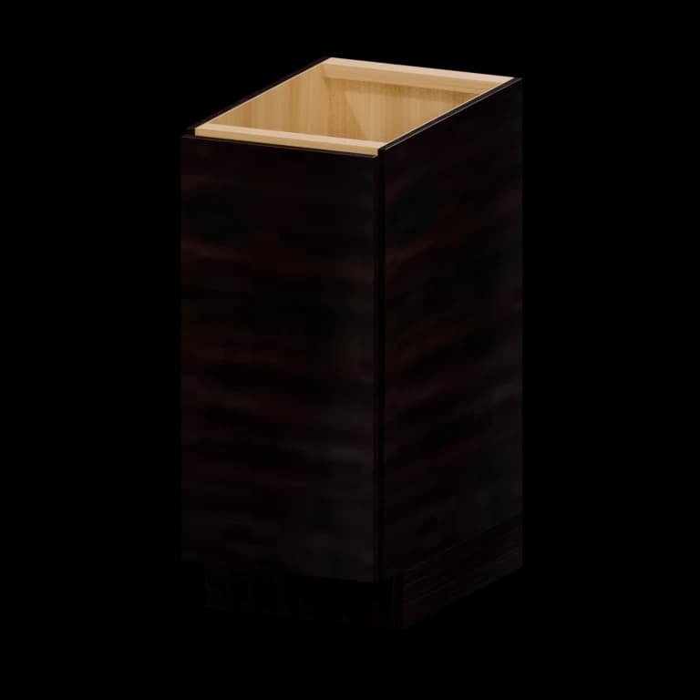 Burlington 15-in Full-Height Door Base Cabinet (B15-FH) in High Gloss Wenge