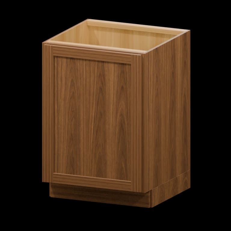 Fairview 24-in Full-Height Door Base Cabinet in Walnut
