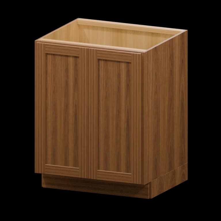 Fairview 27-in Full-Height Door Base Cabinet in Walnut