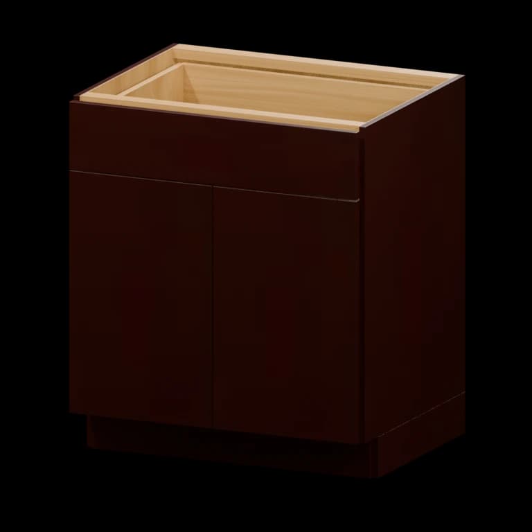 Burlington 30-in Base Cabinet in Leather Brown