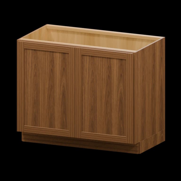 Fairview 42-in Full-Height Door Base Cabinet in Walnut