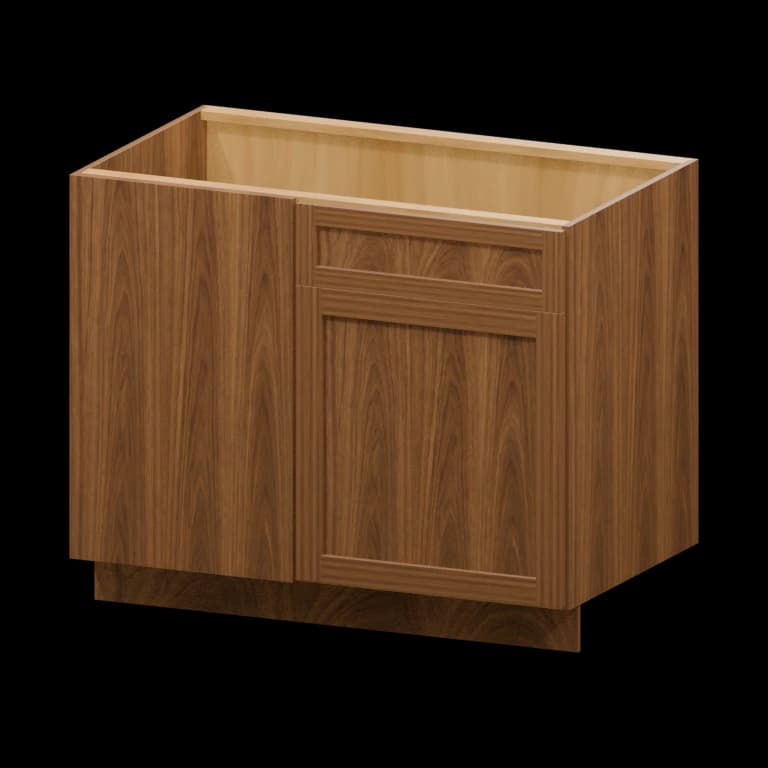 Fairview 42-in Blind Corner Base Cabinet in Walnut