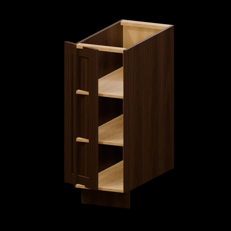 Kingston 12-in Left-Hand Base Transition Cabinet (BTL12) in Espresso