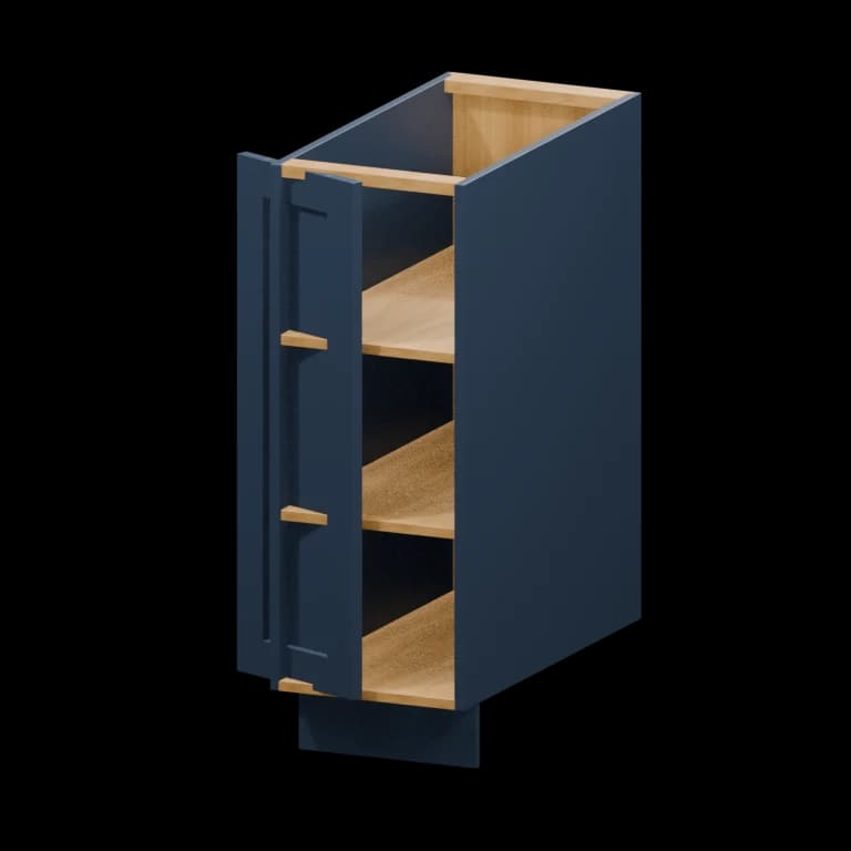Centerville 12-in Left-Hand Base Transition Cabinet (BTL12) in Navy Blue