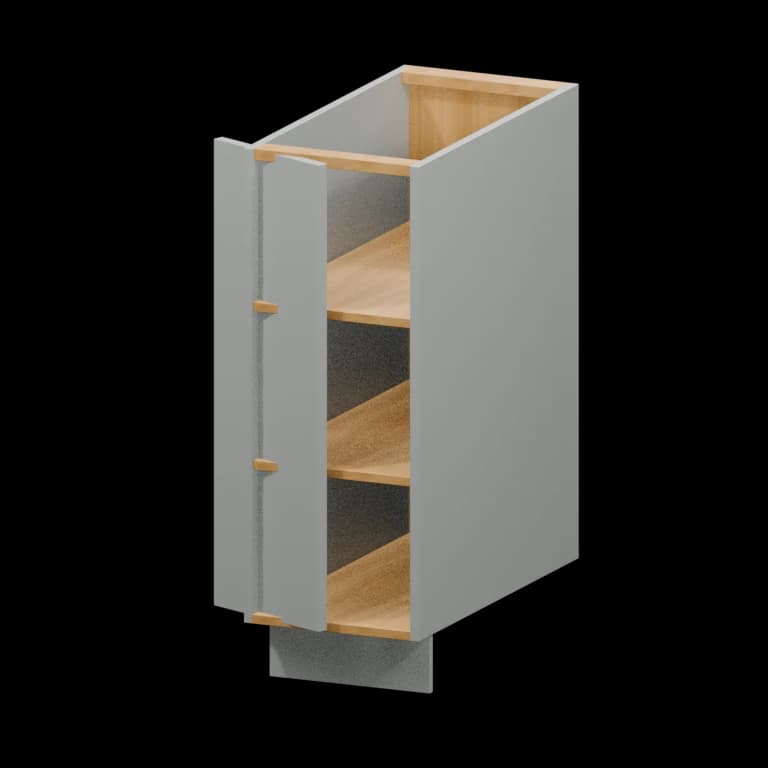 Auburn 12-in Left-Hand Base Transition Cabinet (BTL12) in Solid Platinum