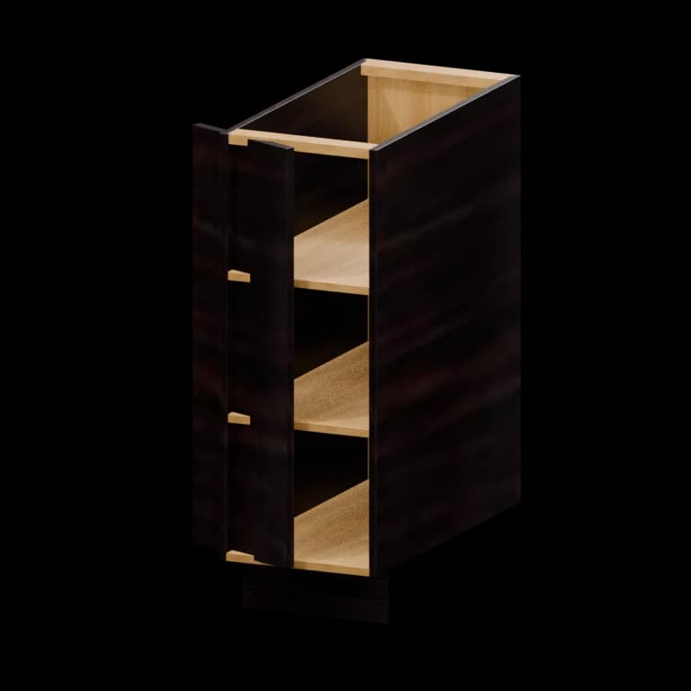 Auburn 12-in Left-Hand Base Transition Cabinet (BTL12) in Ultra Wenge