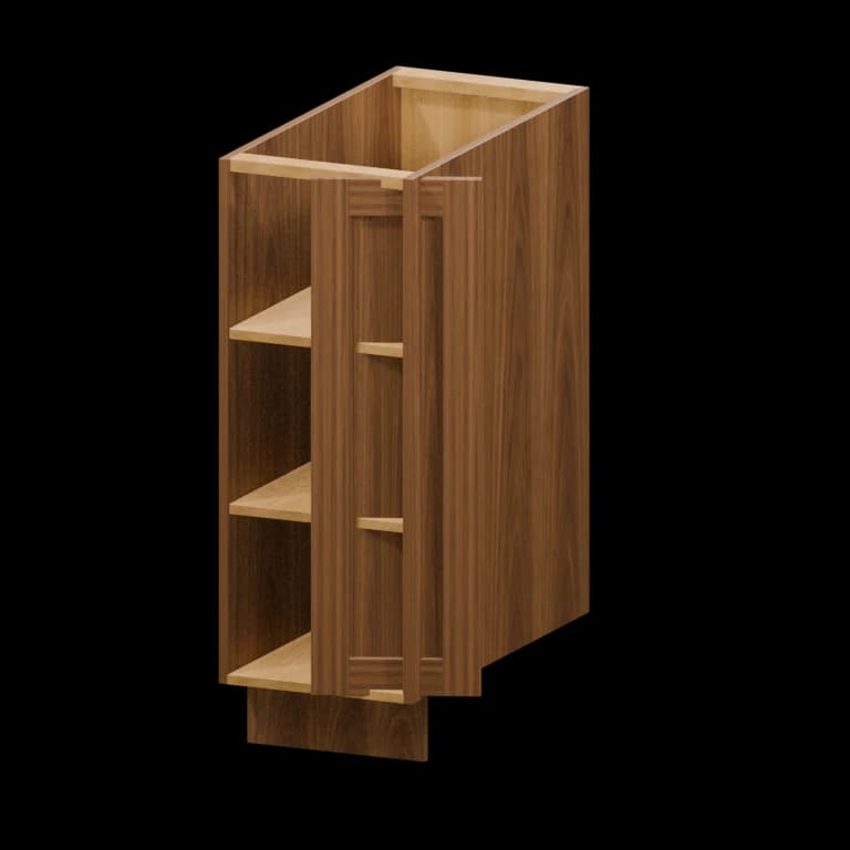 Kingston 12-in Right-Hand Base Transition Cabinet (BTR12) in Walnut