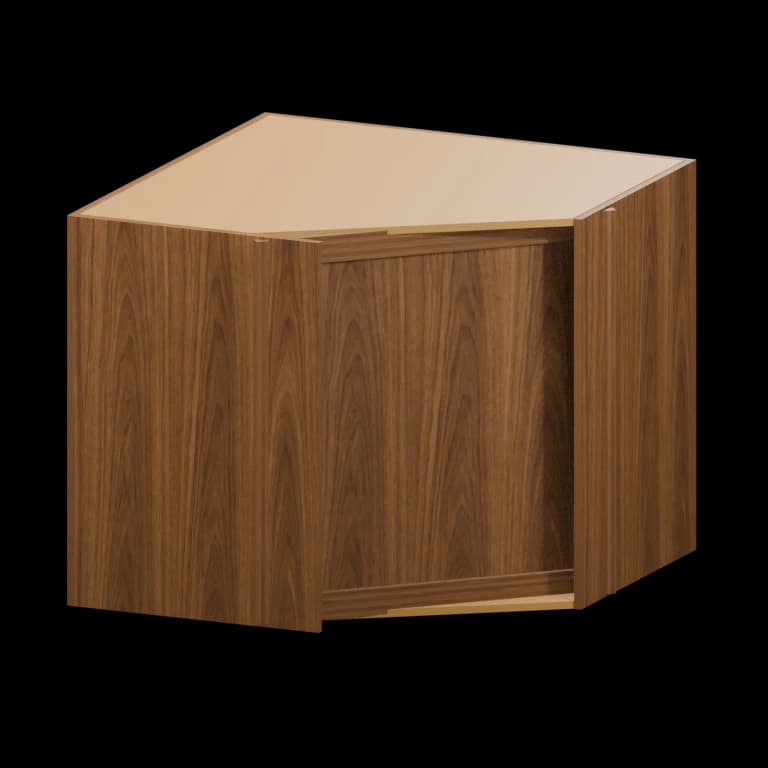 Fairview 36-in Diagonal Corner Sink Front in Walnut