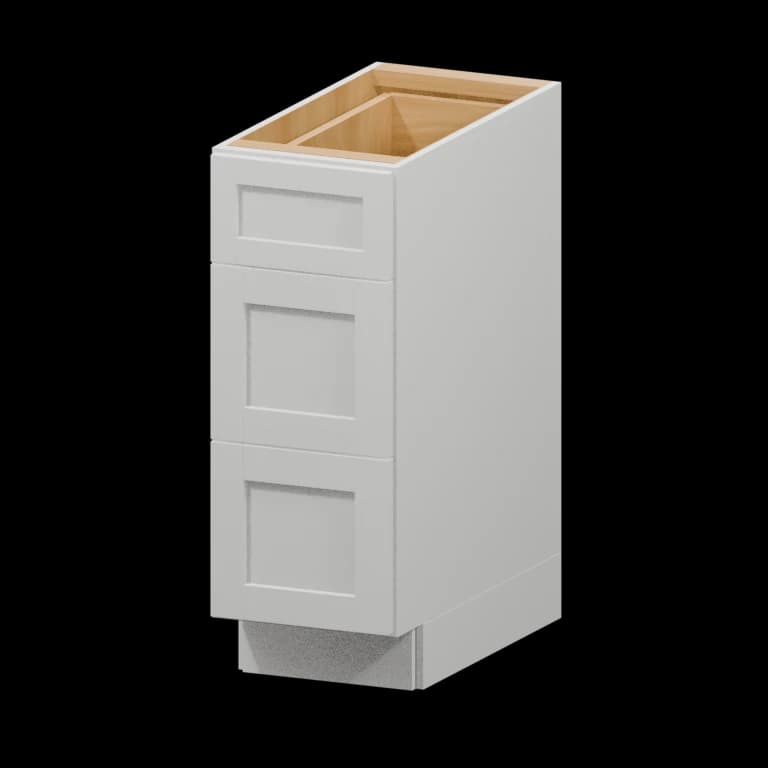 Kingston 12-in Accessible-Height Three-Drawer Base Cabinet (HA3DB12) in White
