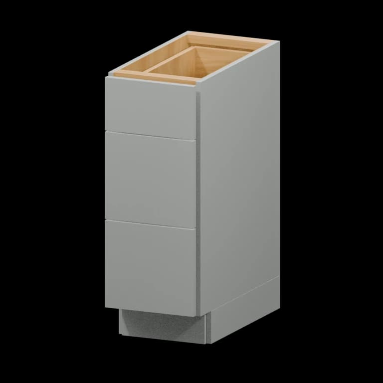 Auburn 12-in Accessible-Height Three-Drawer Base Cabinet (HA3DB12) in Solid Platinum