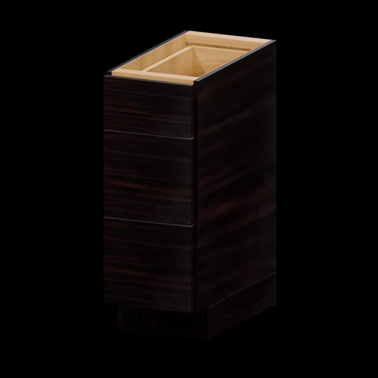 Auburn 12-in Accessible-Height Three-Drawer Base Cabinet (HA3DB12) in Ultra Wenge