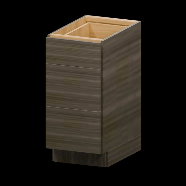 Auburn 15-in Accessible-Height Three-Drawer Base Cabinet (HA3DB15) in Legno Queenston