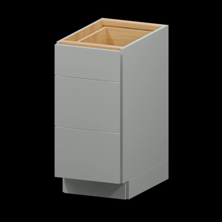 Auburn 15-in Accessible-Height Three-Drawer Base Cabinet (HA3DB15) in Solid Platinum