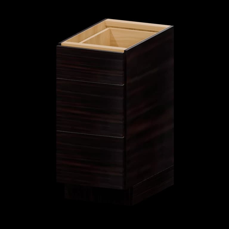 Auburn 15-in Accessible-Height Three-Drawer Base Cabinet (HA3DB15) in Ultra Wenge