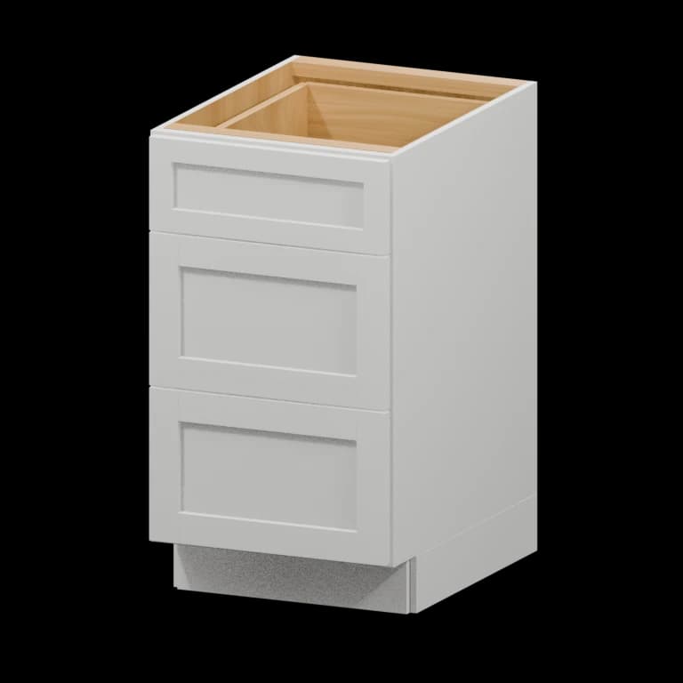 Kingston 18-in Accessible-Height Three-Drawer Base Cabinet (HA3DB18) in White