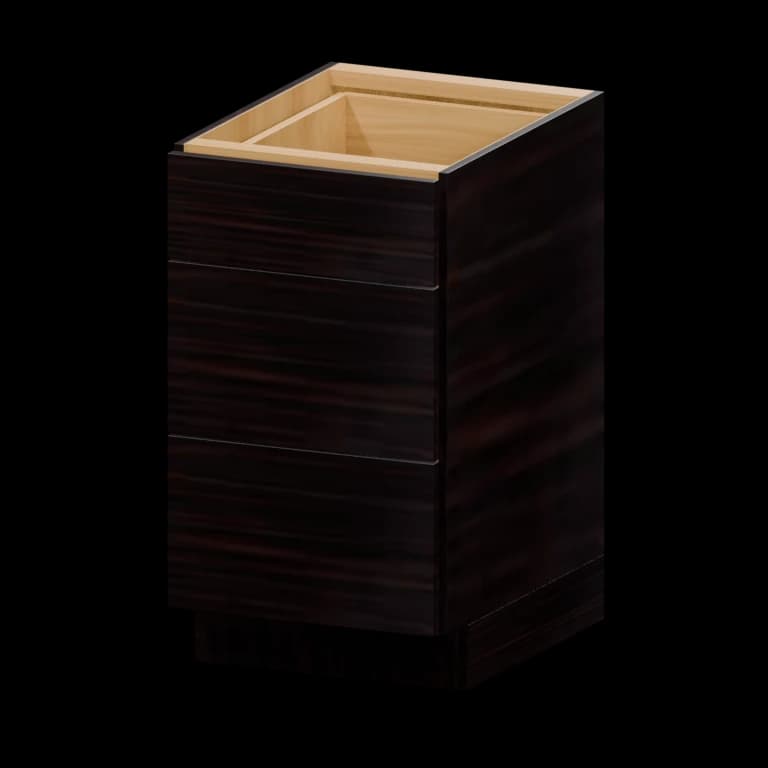Auburn 18-in Accessible-Height Three-Drawer Base Cabinet (HA3DB18) in Ultra Wenge