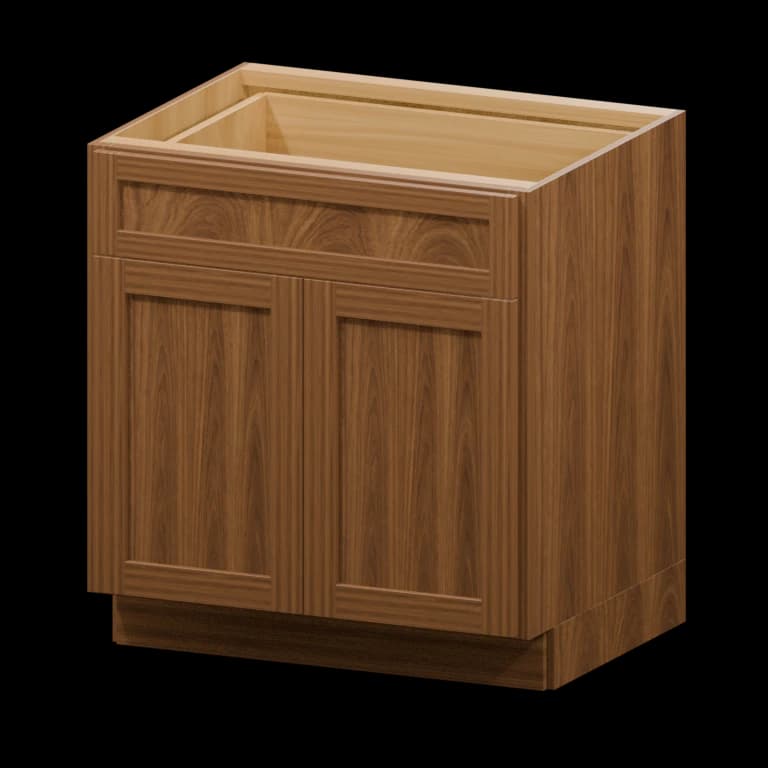 Fairview 30-in Accessible-Height Base Cabinet in Walnut