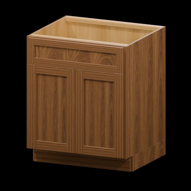 Fairview 27-in Accessible-Height Sink Base Cabinet in Walnut