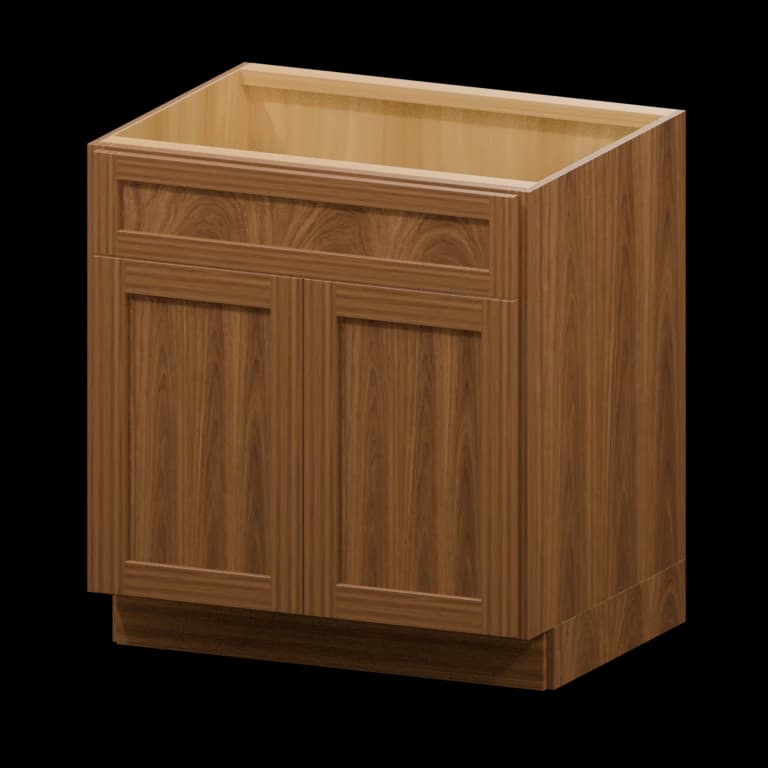 Fairview 30-in Accessible-Height Sink Base Cabinet in Walnut