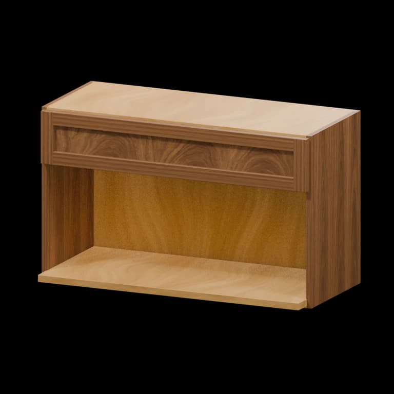Fairview 30-in Microwave Wall Cabinet in Walnut