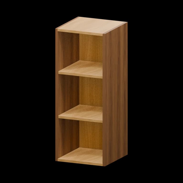Fairview 12-in Open-End Wall Cabinet in Walnut