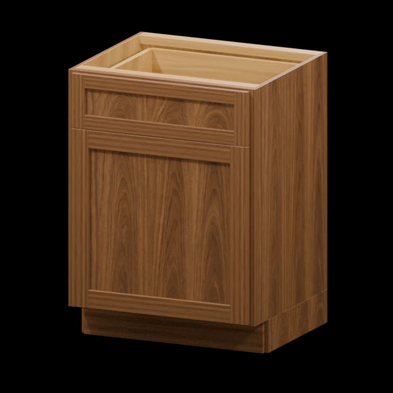 Fairview 24-in Vanity Base Cabinet in Walnut