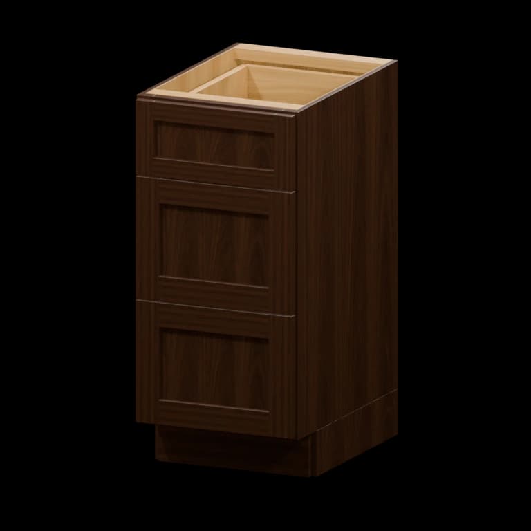 Kingston 15-in Three-Drawer Vanity Base Cabinet (VDB15VH) in Espresso