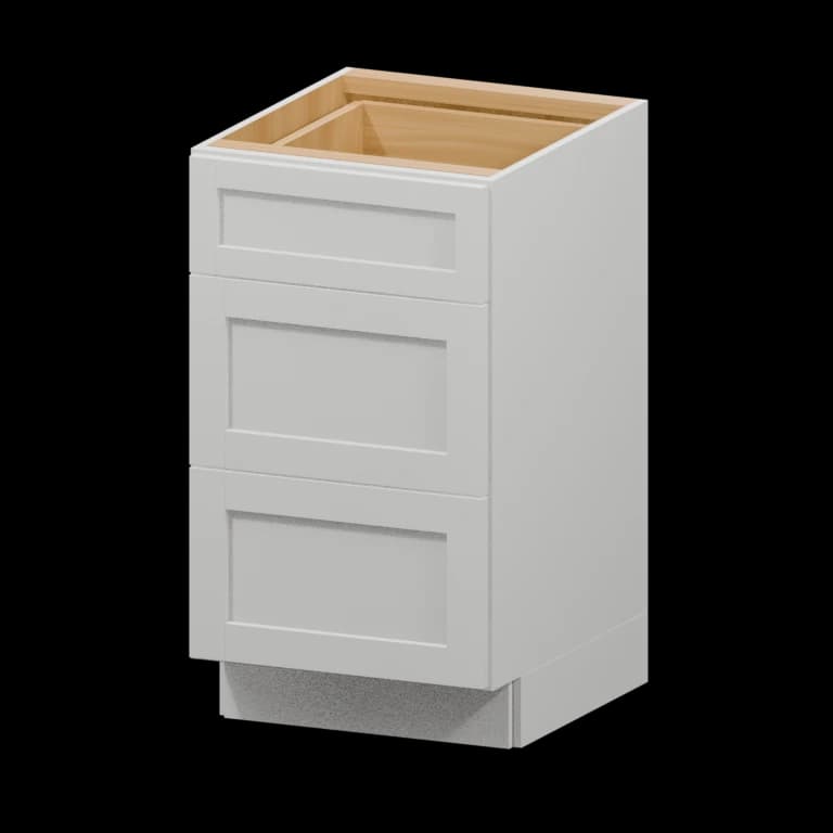 Kingston 18-in Three-Drawer Vanity Base Cabinet (VDB18VH) in White