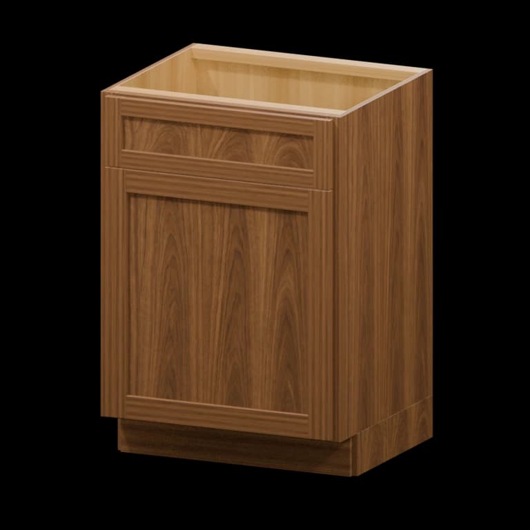 Fairview 24-in Vanity Sink Base Cabinet in Walnut