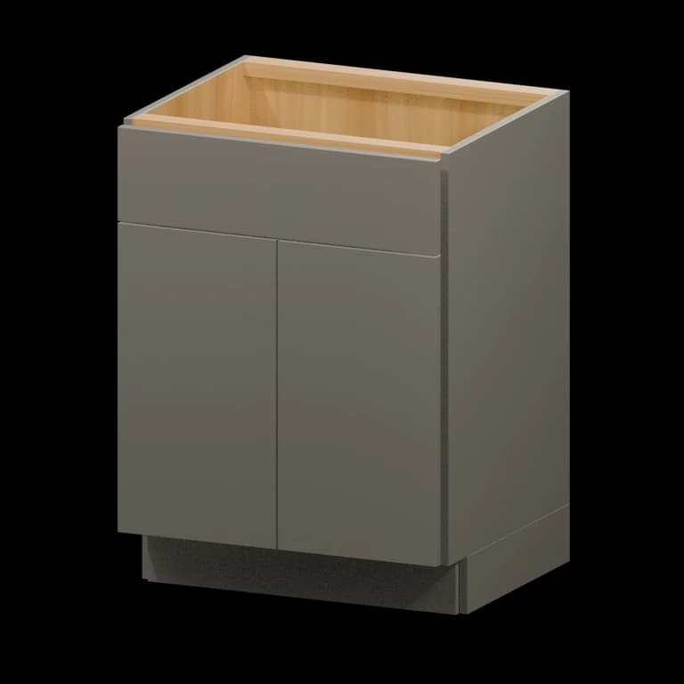 Auburn 24-in Vanity Sink Base Cabinet (VSB24VH) in Solid Moonlight