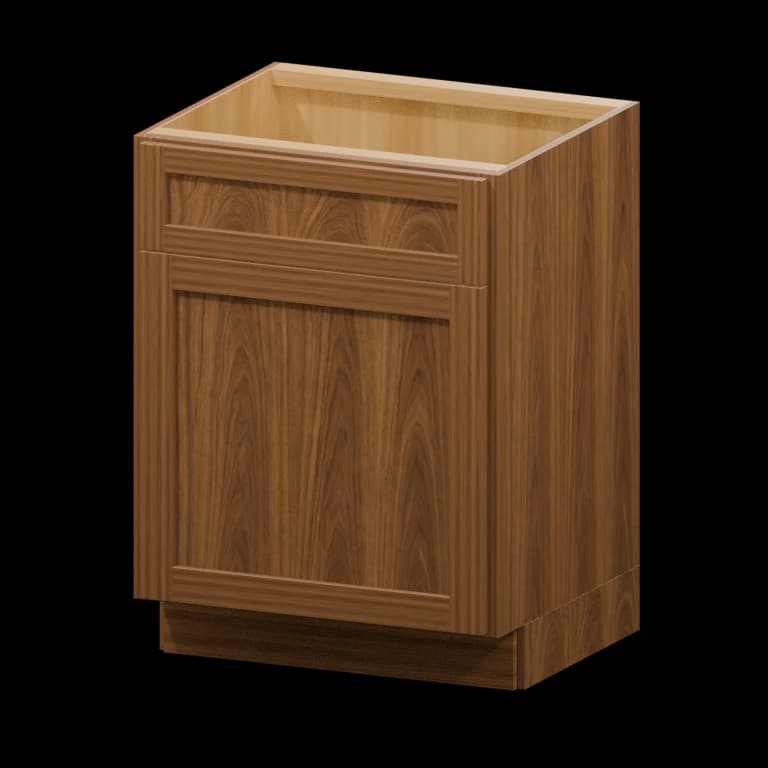 Fairview 24-in Vanity Sink Base Cabinet in Walnut