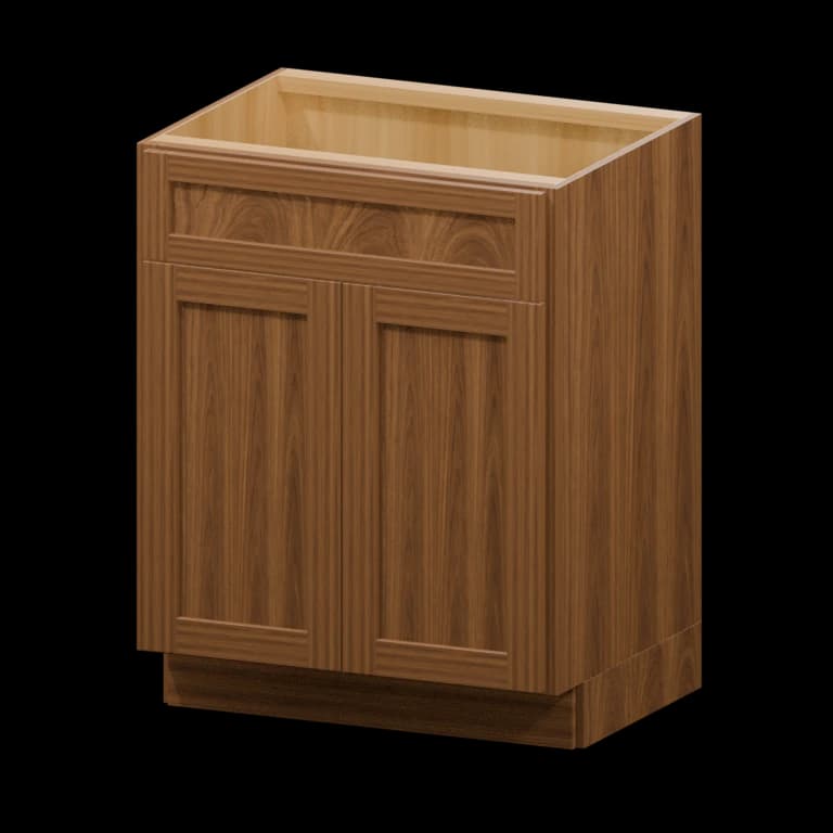Fairview 27-in Vanity Sink Base Cabinet in Walnut