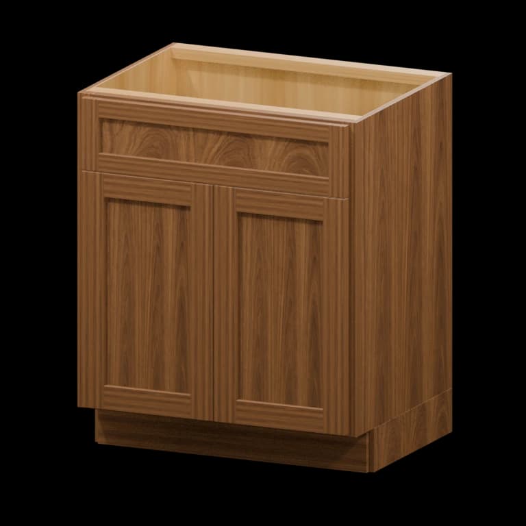 Fairview 27-in Vanity Sink Base Cabinet in Walnut
