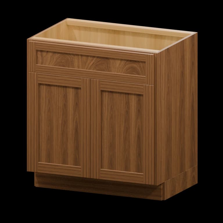 Fairview 30-in Vanity Sink Base Cabinet in Walnut
