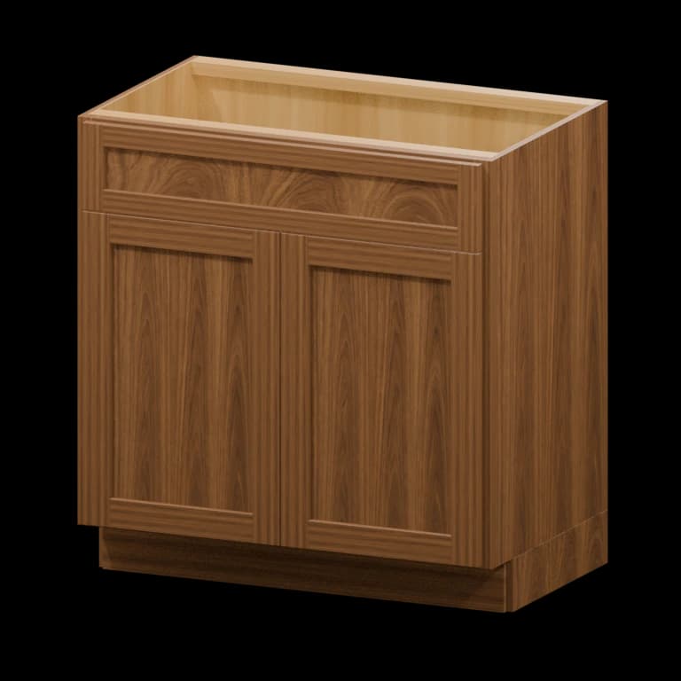 Fairview 33-in Vanity Sink Base Cabinet in Walnut