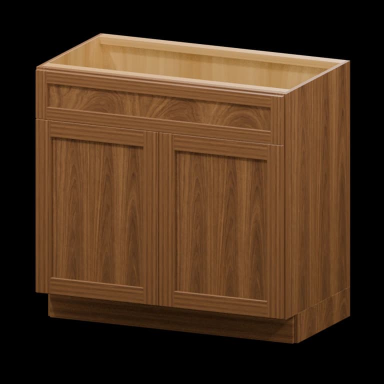 Kingston 36-in Vanity Sink Base Cabinet in Walnut
