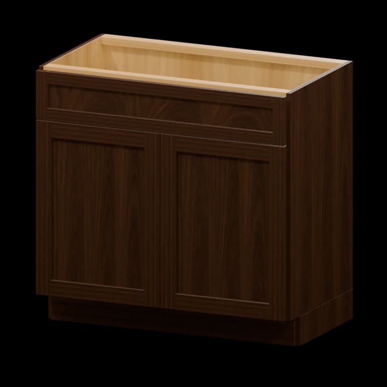 Centerville 36-in Vanity Sink Base Cabinet in Espresso Shaker