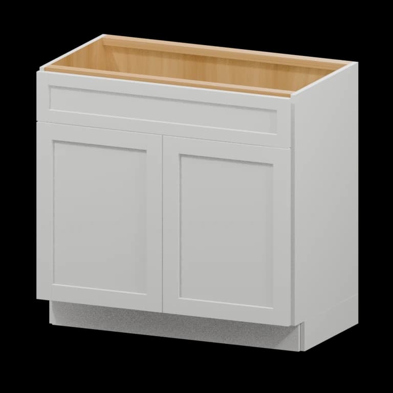 Centerville 36-in Vanity Sink Base Cabinet in White Shaker