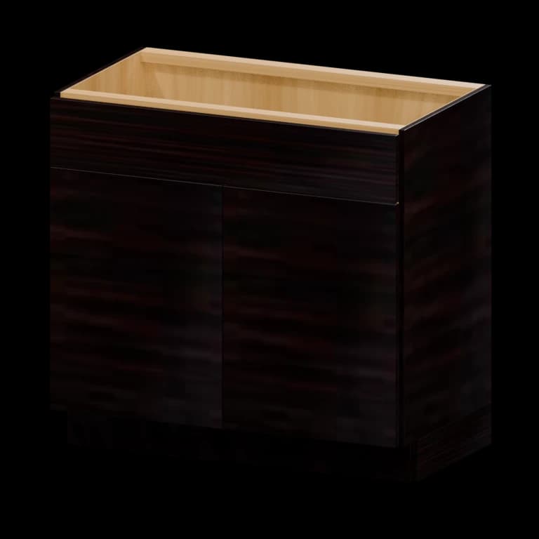 Burlington 36-in Vanity Sink Base Cabinet in High Gloss Wenge