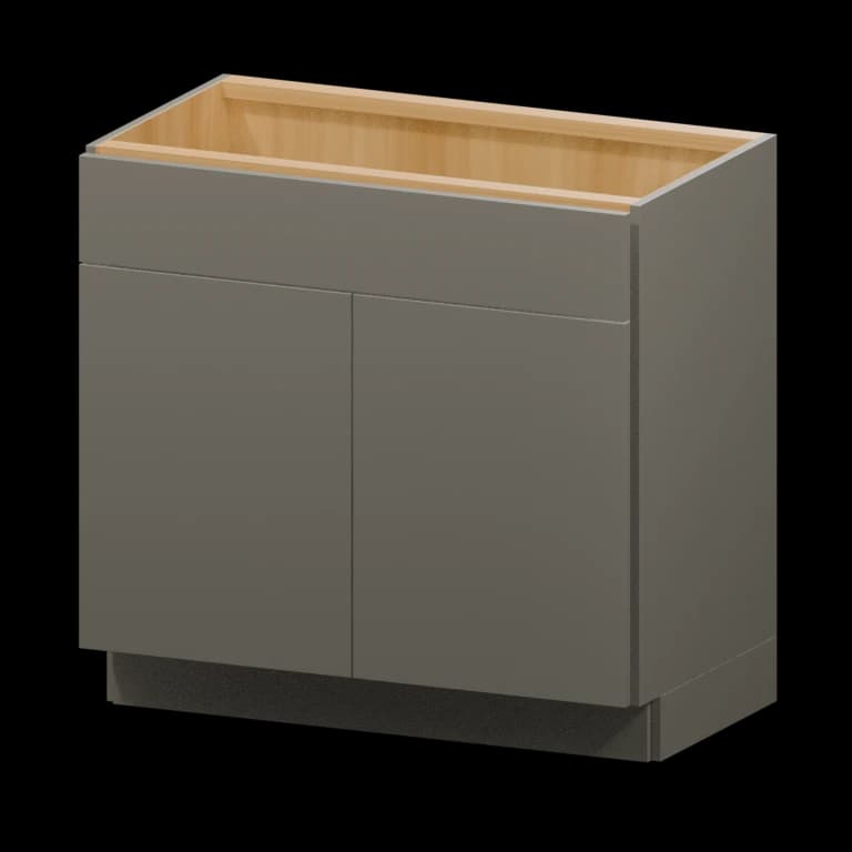 Auburn 36-in Vanity Sink Base Cabinet in Solid Moonlight