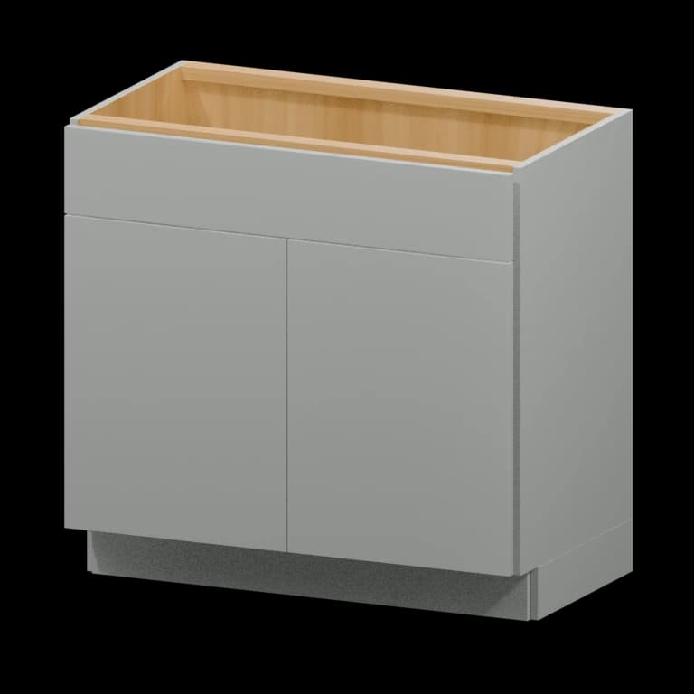 Auburn 36-in Vanity Sink Base Cabinet (VSB36) in Solid Platinum